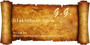 Glattstein Géza névjegykártya