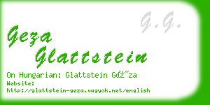 geza glattstein business card